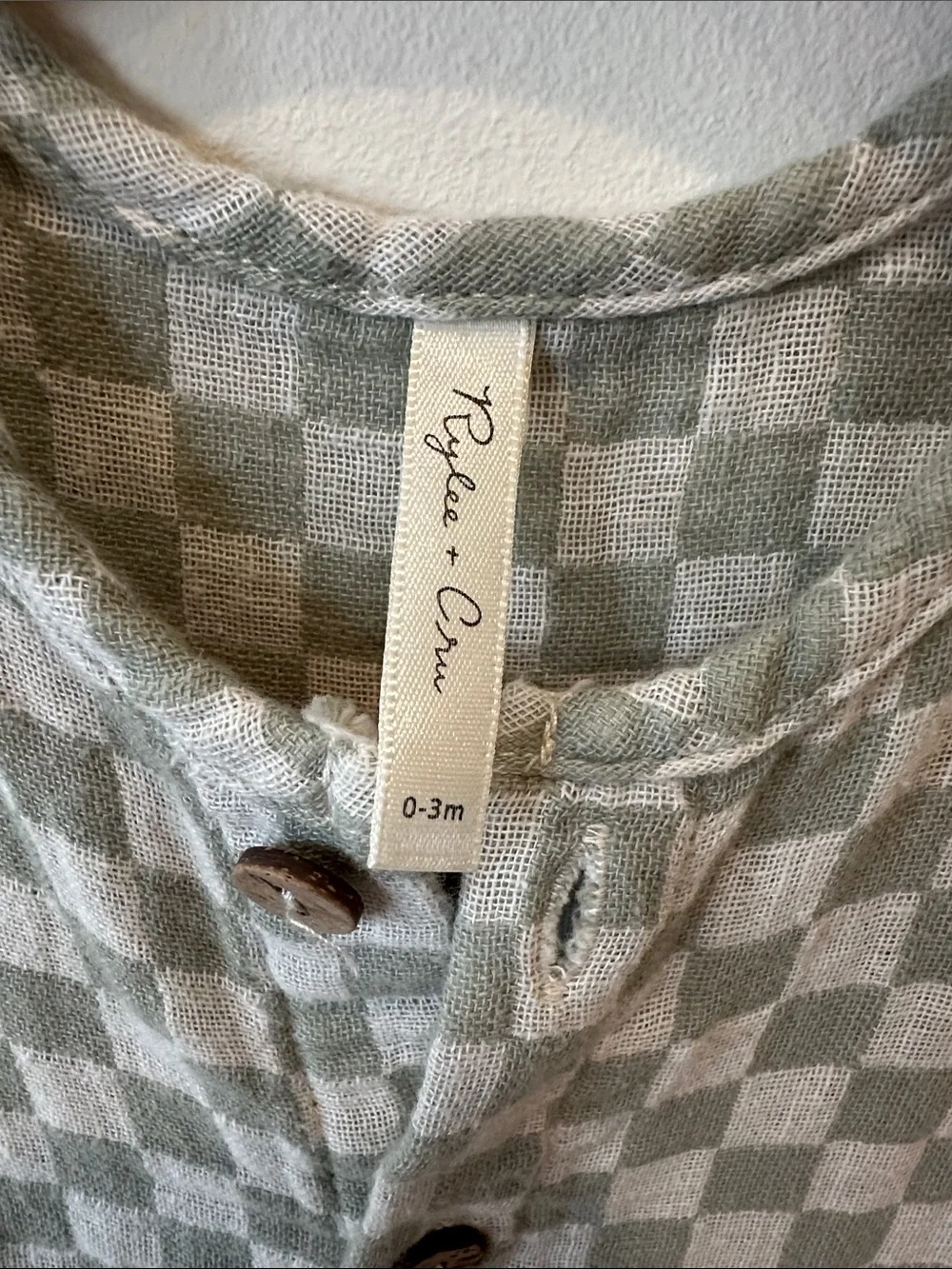 Sage check Woven jumpsuit